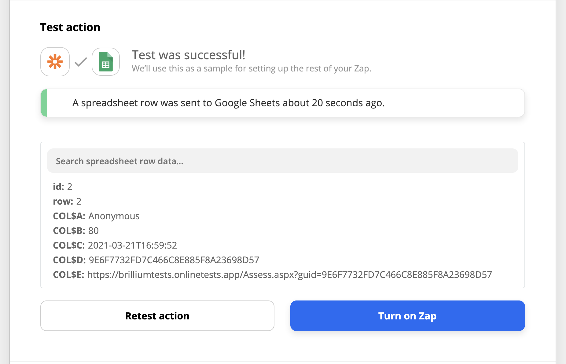Test Action screen Zapier configuration.png